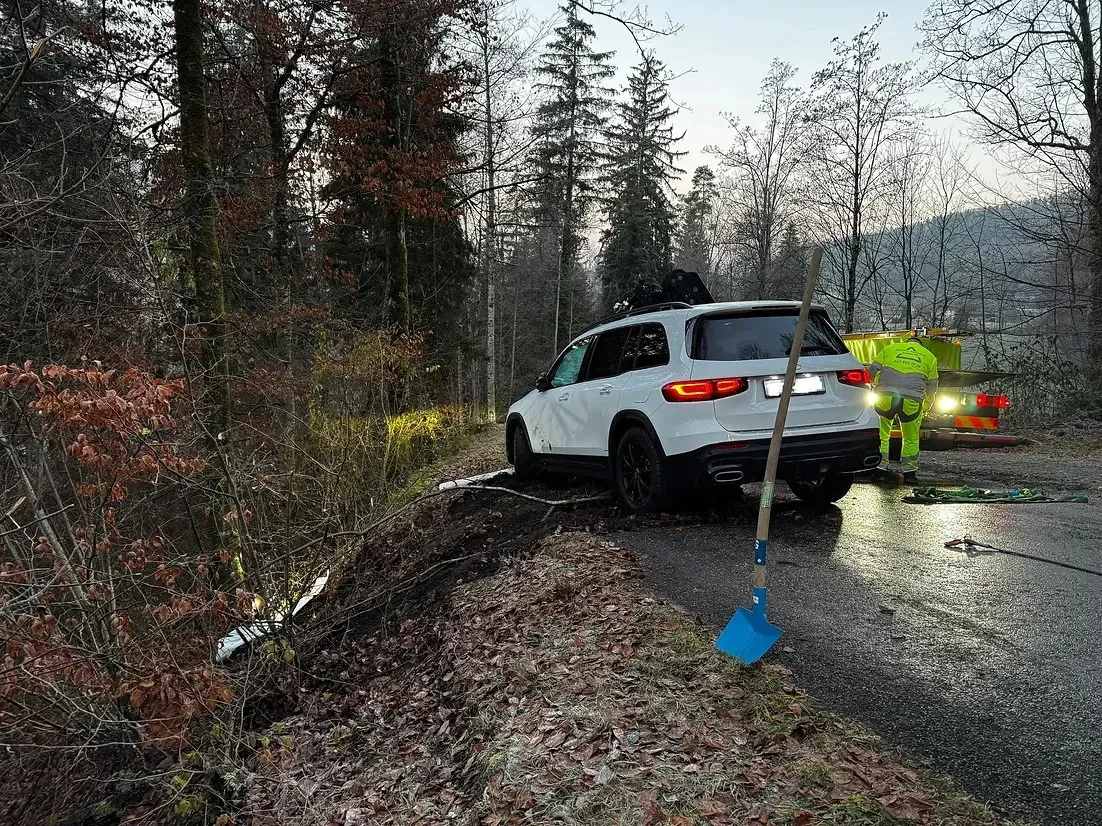 Glücklicherweise wurde niemand Verletzt. Unfall in Wila